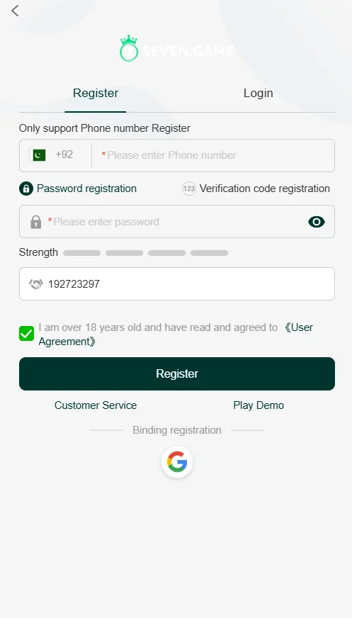 Seven Game Register